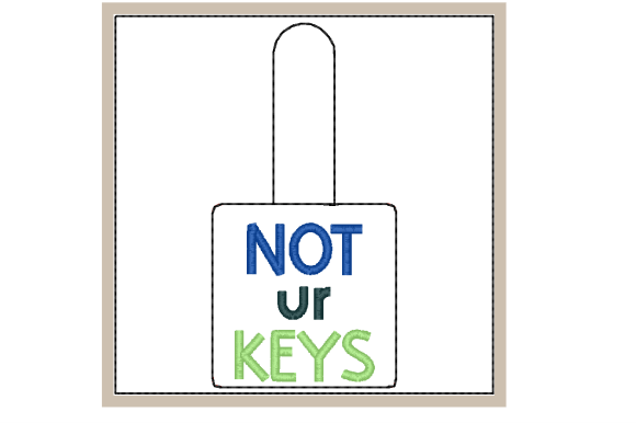 Review: In the Hoop Key Fob - Not Ur Keys for Holidays