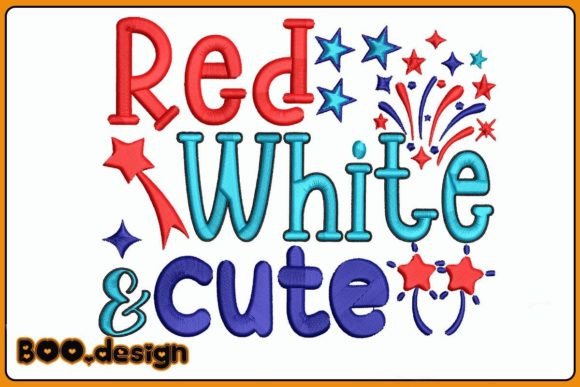 Review: Red White and Cute 4th of July Design