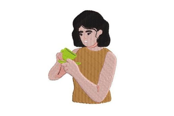 Review: Woman Reading Tea Leaves Embroidery Design