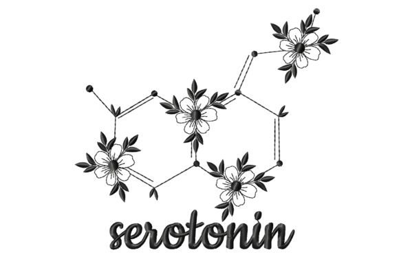 Serotonin Molecule with Flowers: A Designer's Review